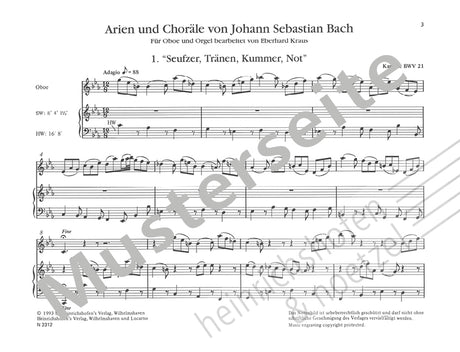 Bach: 6 Arias and Chorales (arr. for oboe & organ)