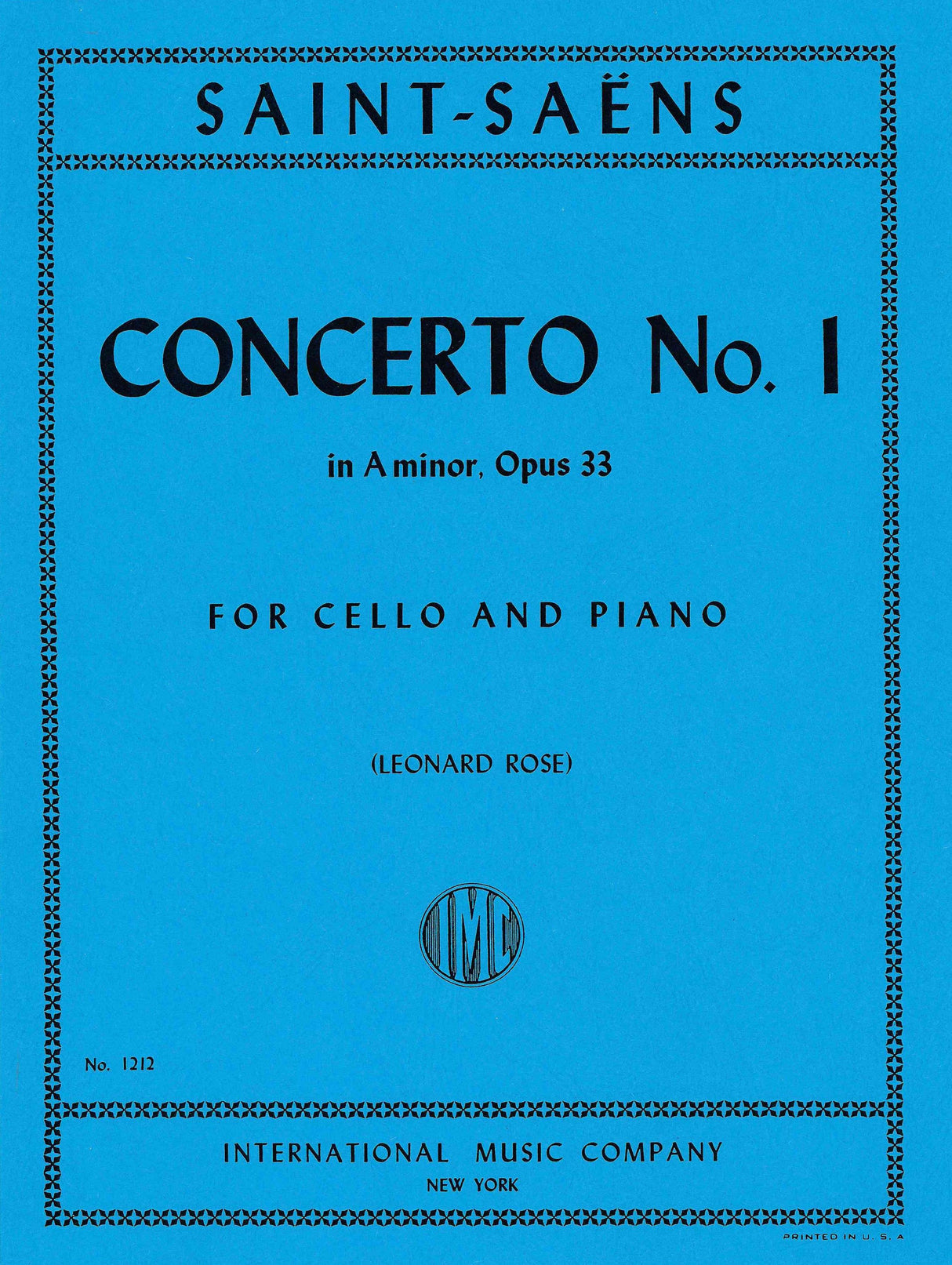 Saint-Sans: Concerto No. 1 in A Minor, Op. 33
