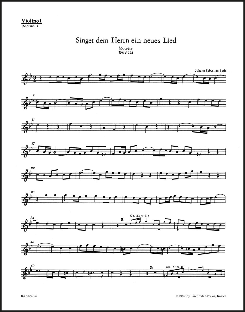 Bach: Singet dem Herrn ein neues Lied, BWV 225