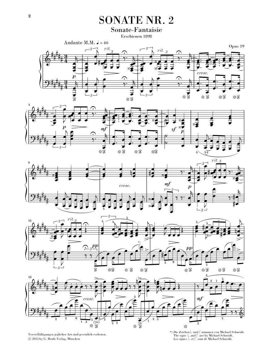 Scriabin: Piano Sonata No. 2 in G-sharp Minor, Op. 19 (Sonata