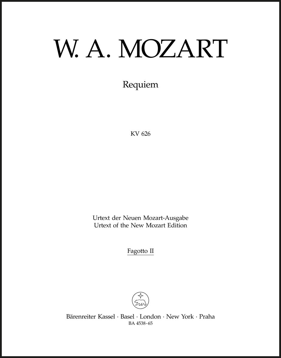 Mozart: Requiem, K. 626 (completed by Süssmayr) – Ficks Music