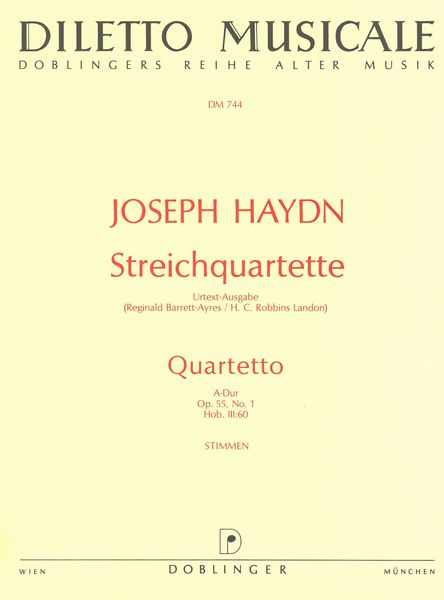 Haydn: String Quartet in A Major, Hob. III:60, Op. 55, No. 1