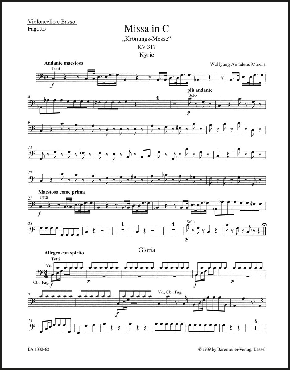 Mozart: Missa in C Major, K. 317 ("Coronation Mass")