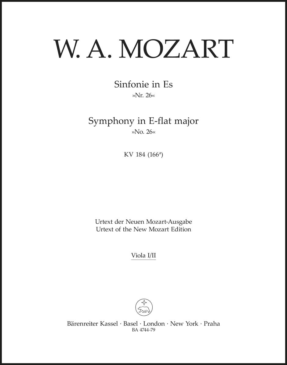 Mozart: Symphony No. 26 in E-flat Major, K. 184 (166a) – Ficks Music