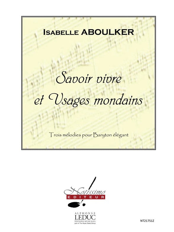 Aboulker: Savoir vivre et Usages mondains