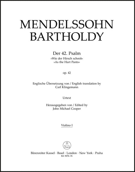 Mendelssohn: Psalm 42 - "Wie der Hirsch schreit", MWV A 15, Op. 42