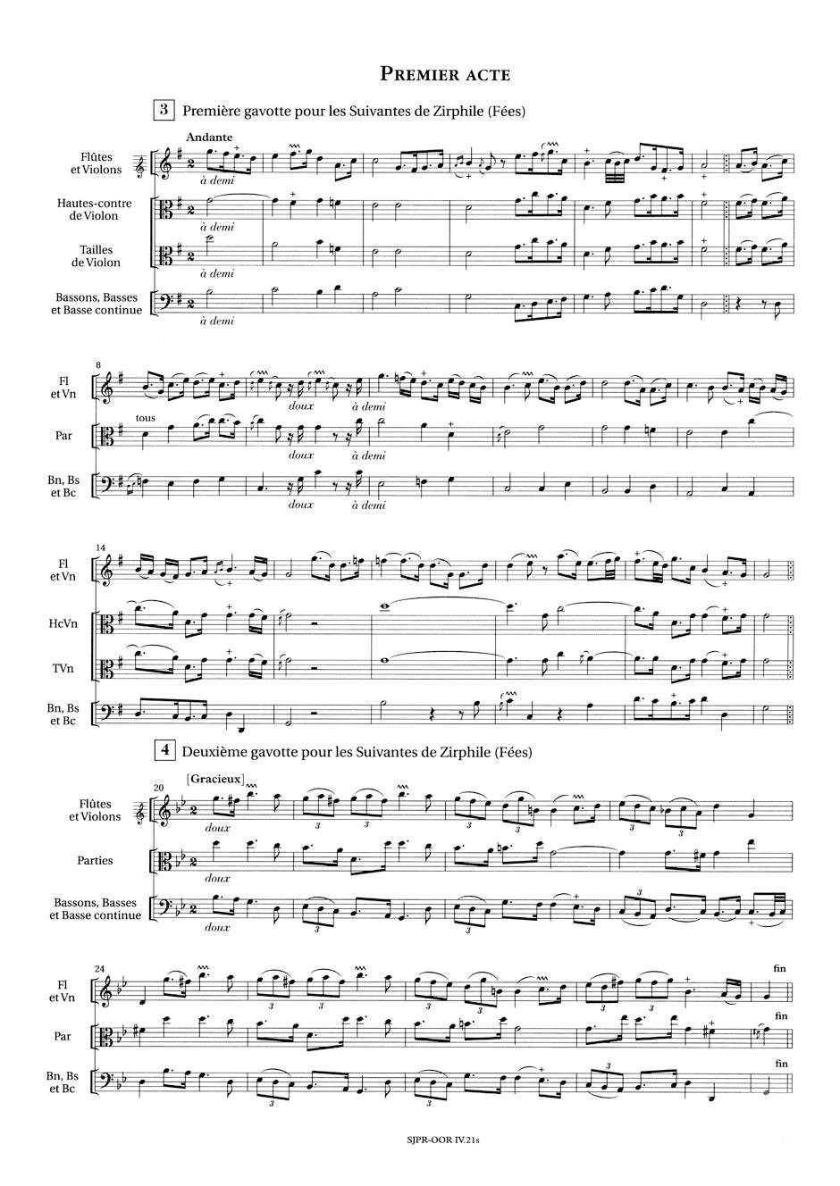 Rameau: Symphonies from Acante et Céphise ou La sympathie, RCT 21