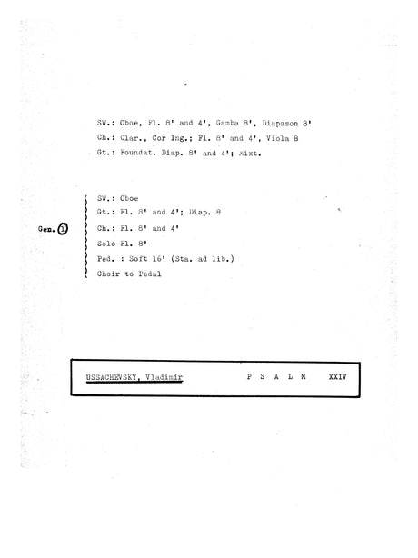 Ussachevsky: Psalm 24