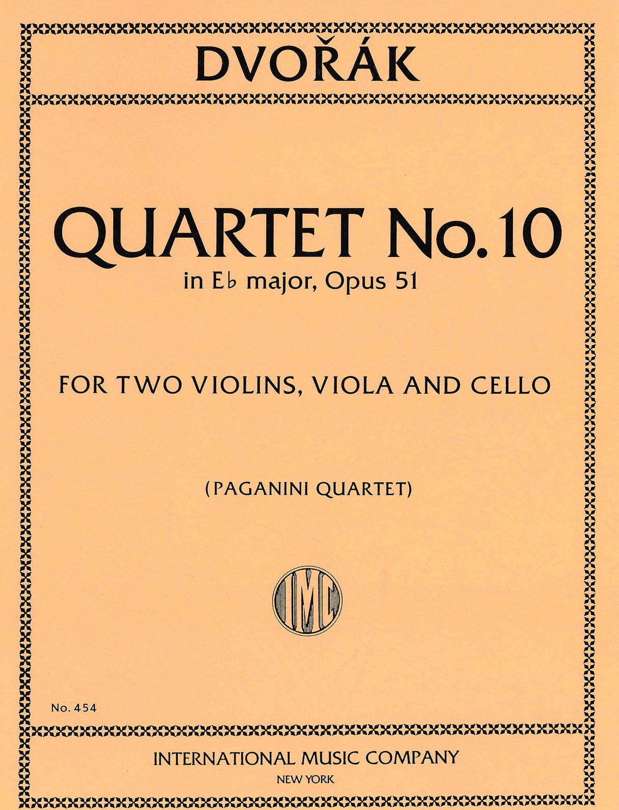 Dvork: Quartet No. 10 in E-flat Major, Op. 51