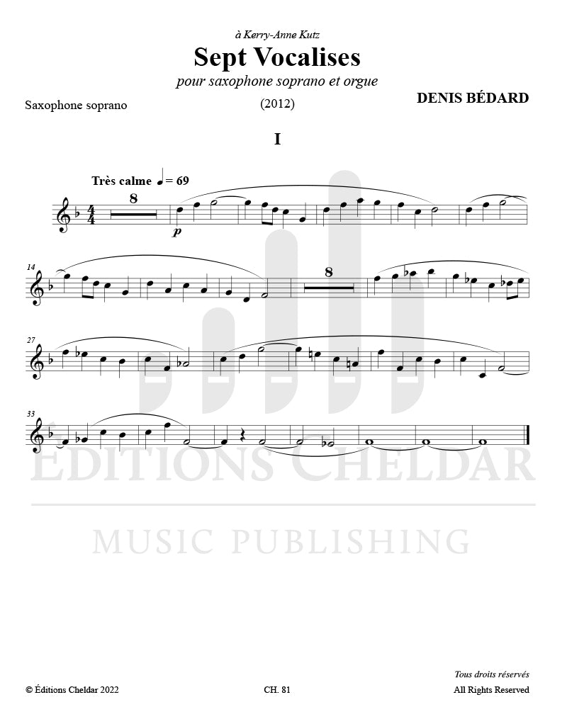 Bédard: Sept Vocalises