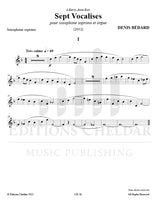 Bédard: Sept Vocalises