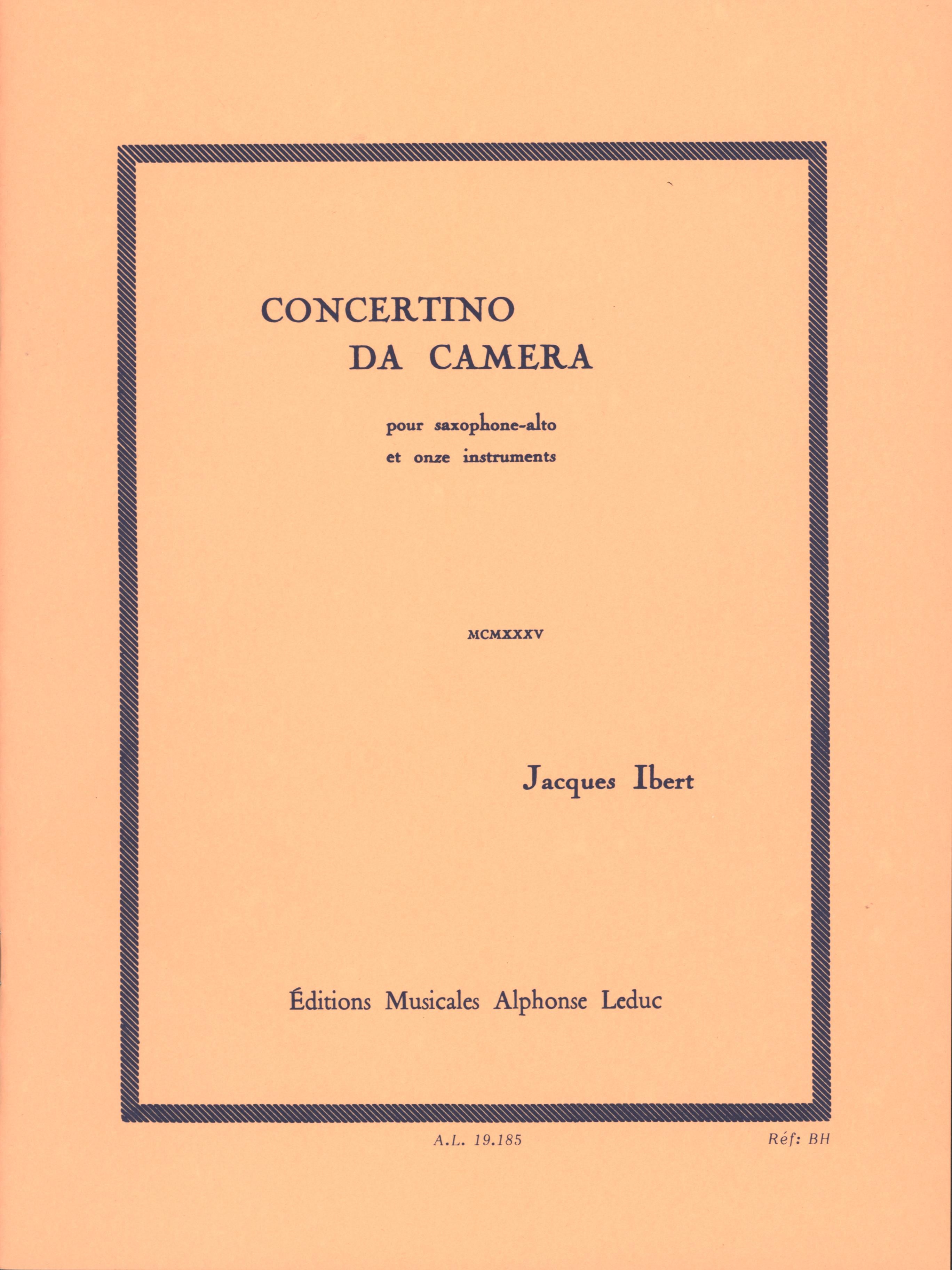 Ibert: Concertino Da Camera – Ficks Music