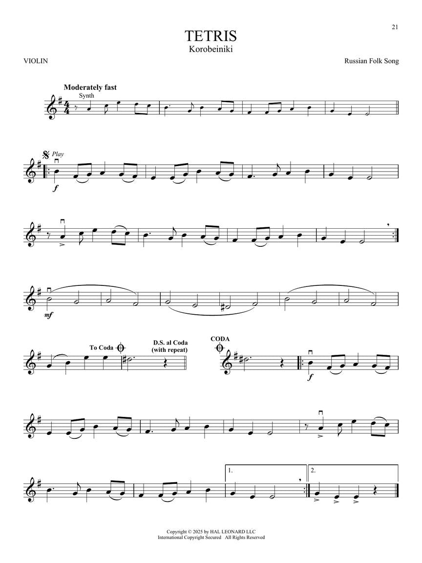 Popular Video Game Music - Violin