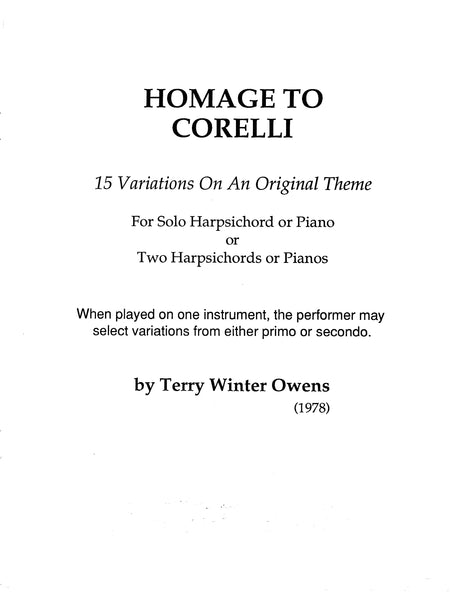 T.W. Owens: Homage to Corelli