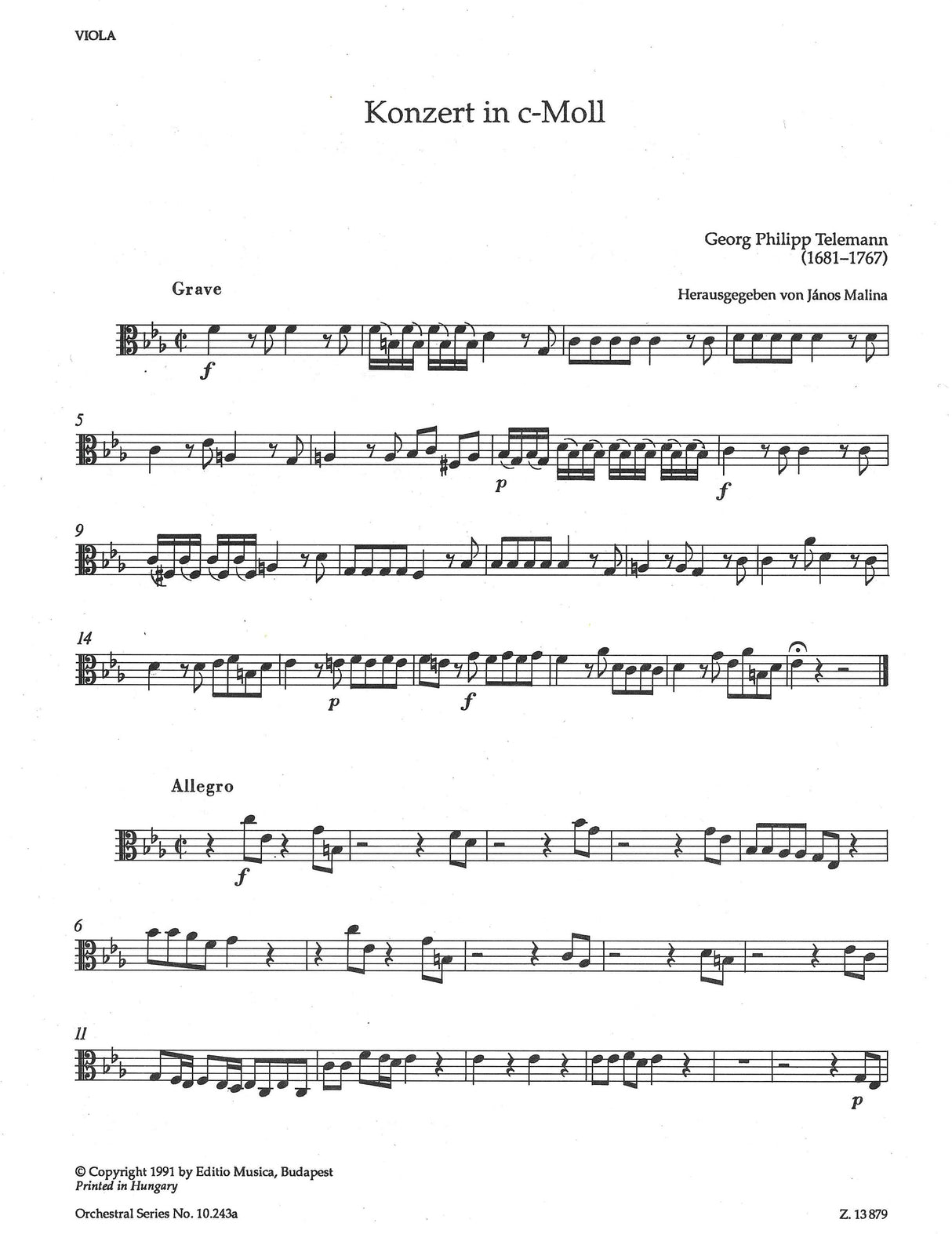 Telemann: Oboe Concerto in C Minor, TWV 51:c1