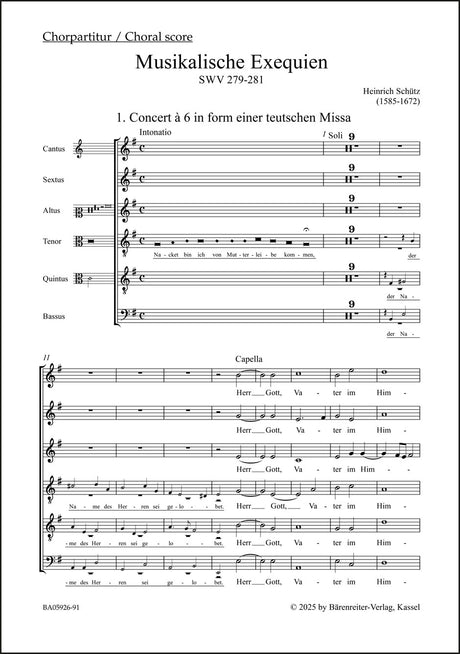 Schütz: Musikalische Exequien