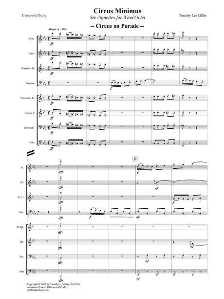 Miller: Circus Minimus (Version for Wind Octet)