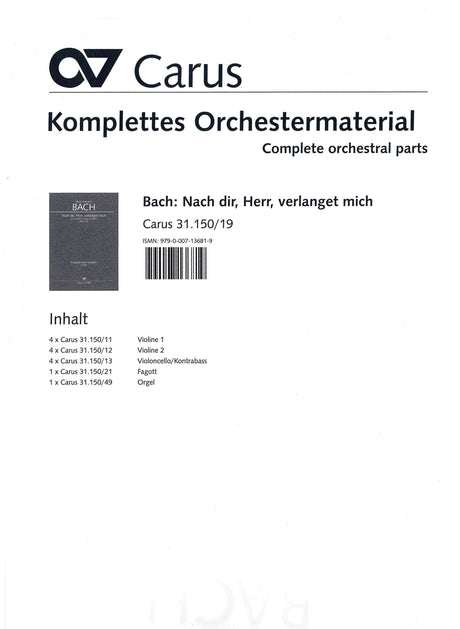 Bach: Nach dir, Herr, verlanget mich, BWV 150