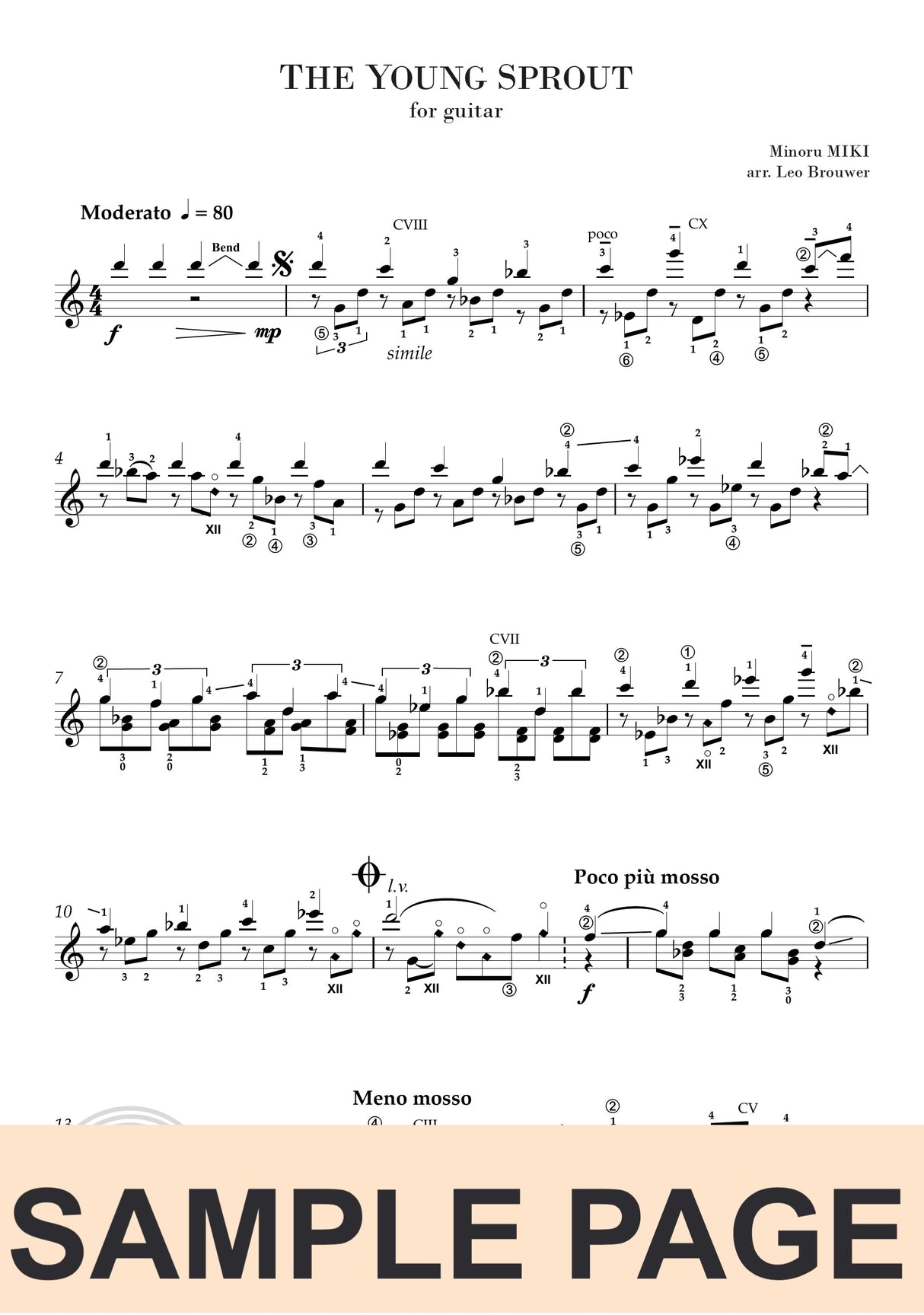 Miki: The Young Sprout (arr. for guitar)