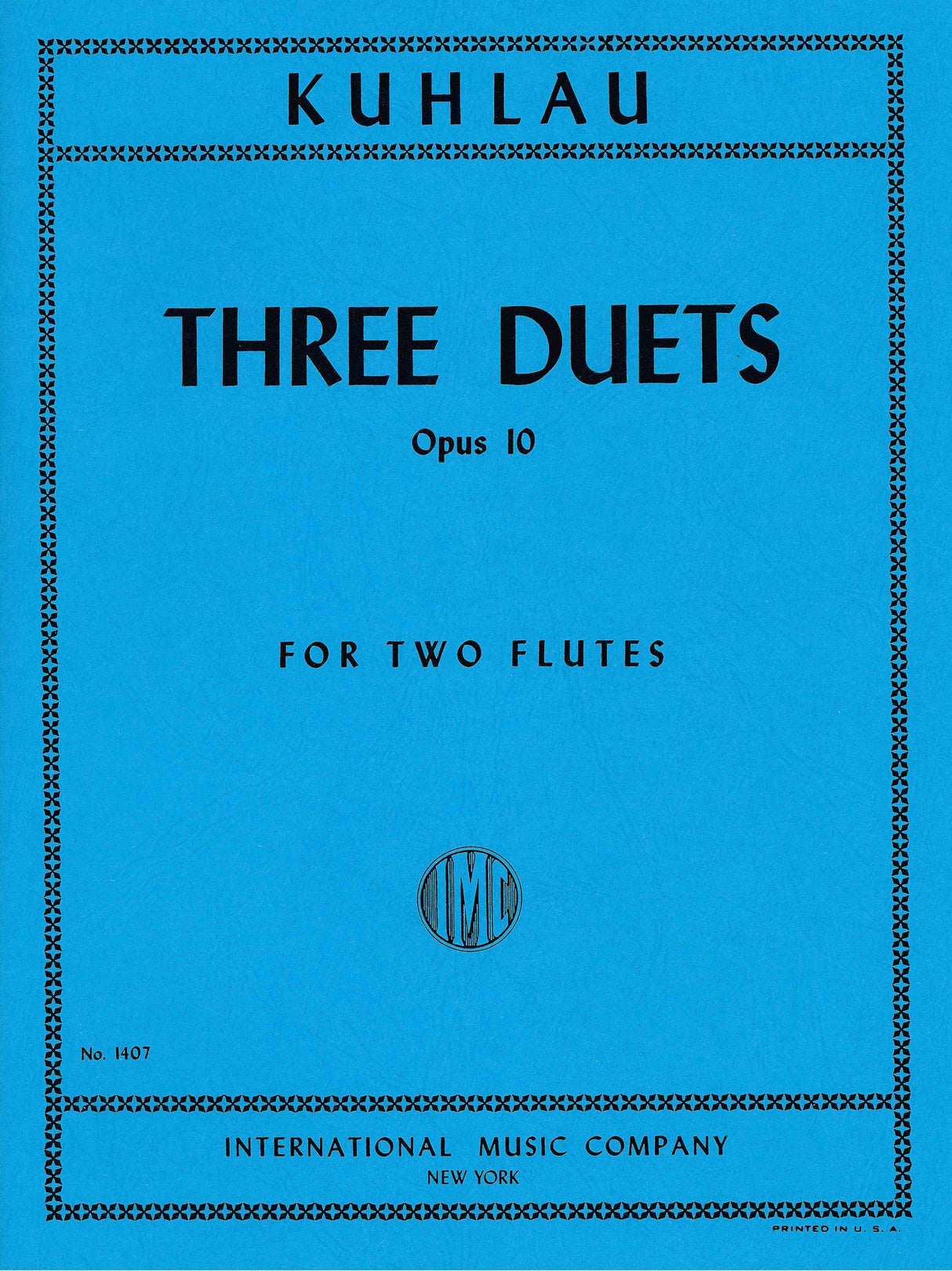 Kuhlau: Three Flute Duets, Op. 10a