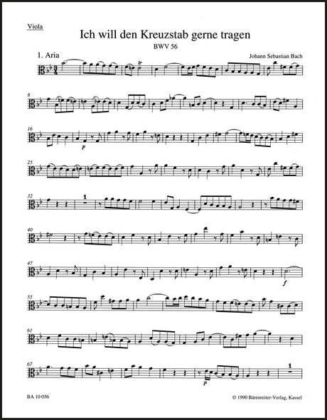 Bach: Ich will den Kreuzstab gerne tragen, BWV 56
