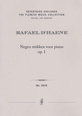 D'Haene: 9 Pieces for Piano, Op. 1
