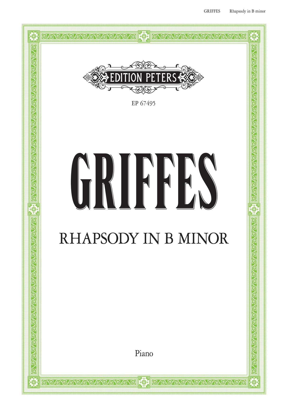 Griffes: Rhapsody in B Minor