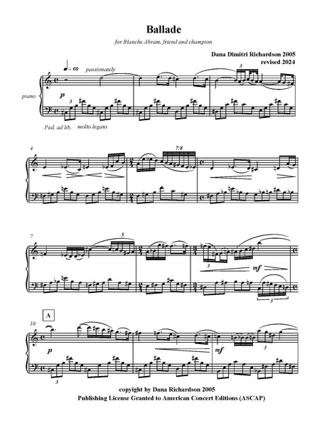 D. Richardson: Ballade