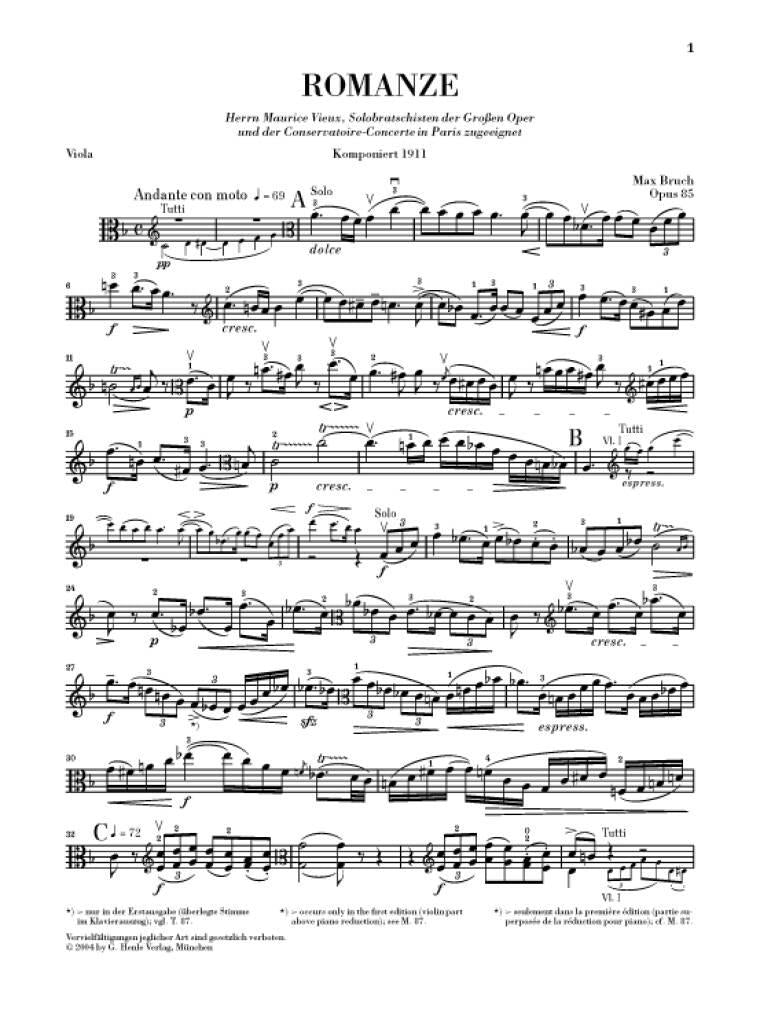 Sheet music composed by Max Bruch (1838-1920) – Ficks Music