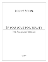 Sohn: If you love for beauty