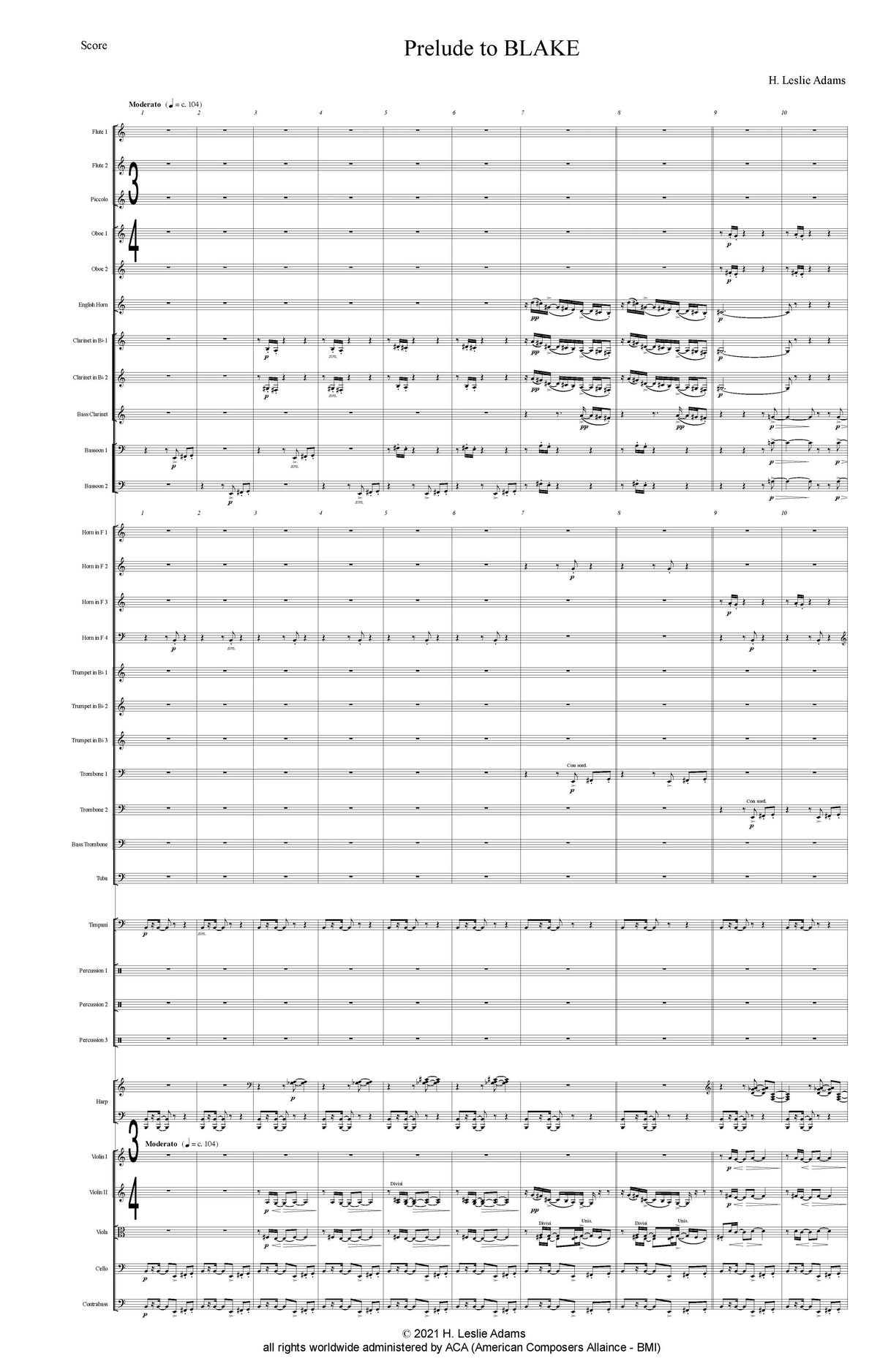 H.L. Adams: Prelude to Blake