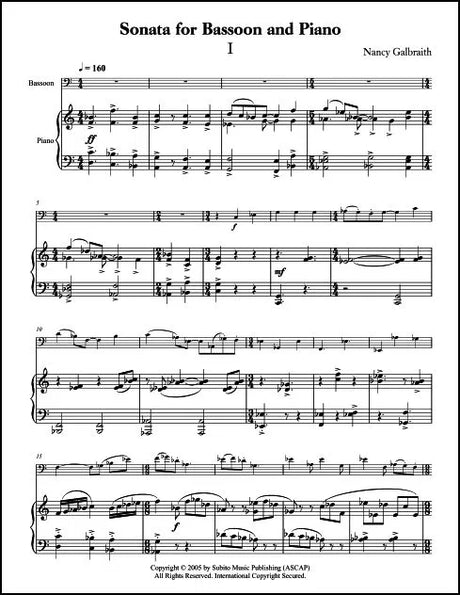 Galbraith: Bassoon Sonata