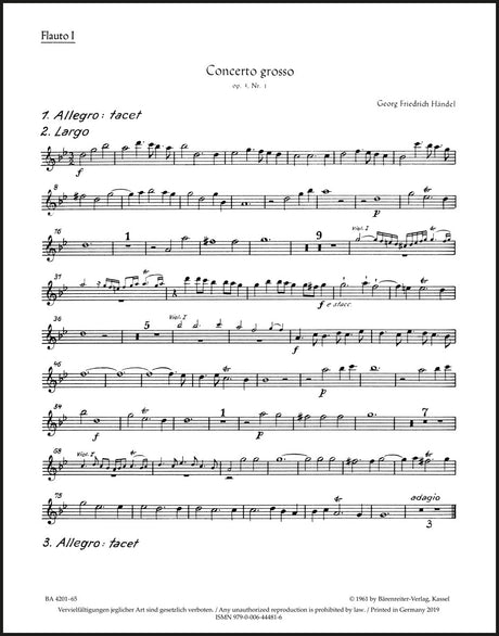 Handel: Concerto grosso in B-flat Major, HWV 312