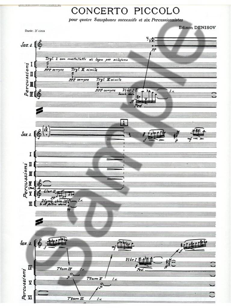 Denisov: Concerto Piccolo for Saxophone & Percussion)