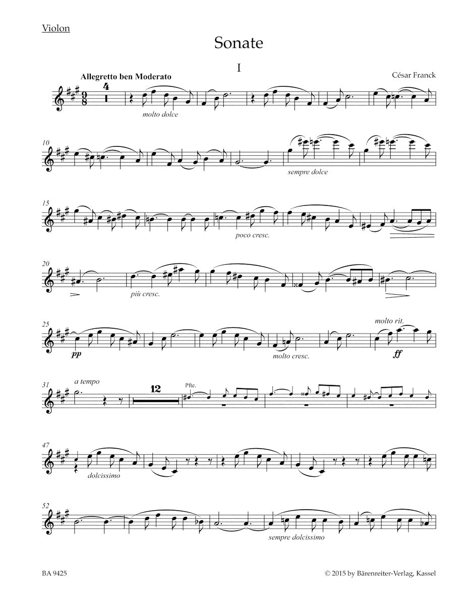 Franck: Violin Sonata / Andantino quietoso, Op. 6 / Mélancolie