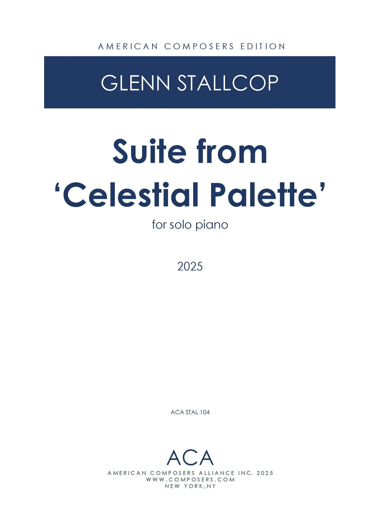 Stallcop: Suite from 'Celestial Palette'