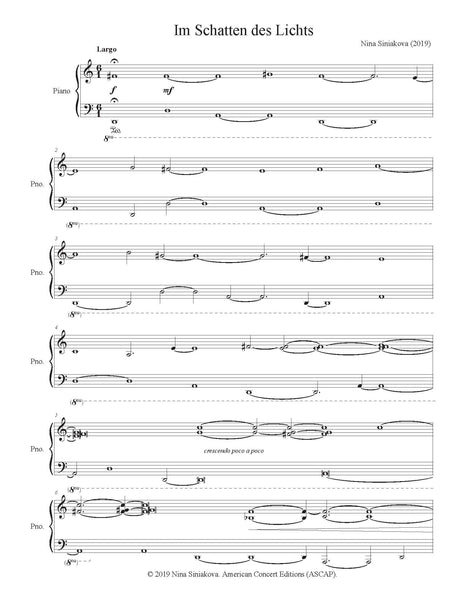 Siniakova: Im Schatten des Lichts