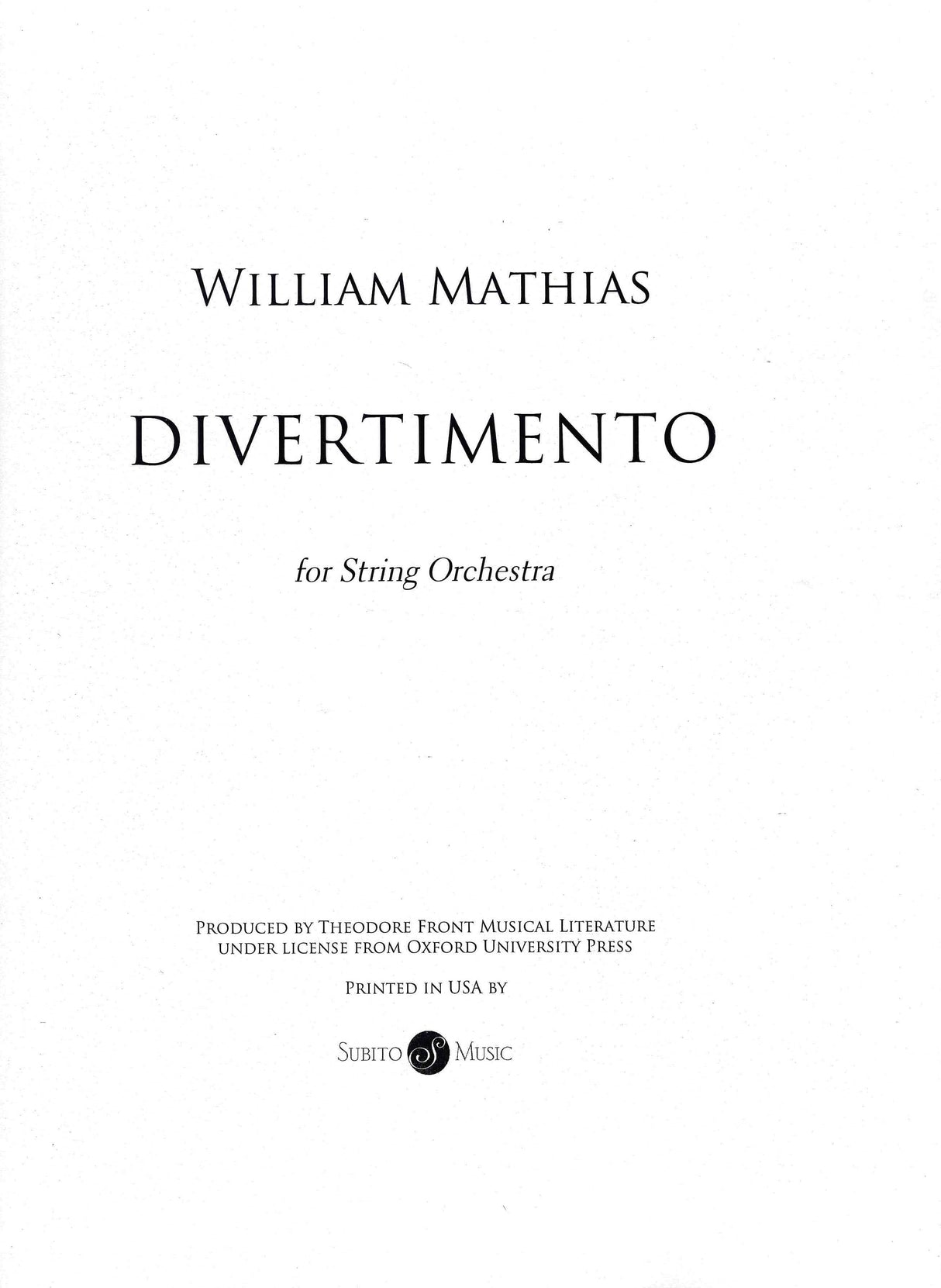 Mathias: Divertimento