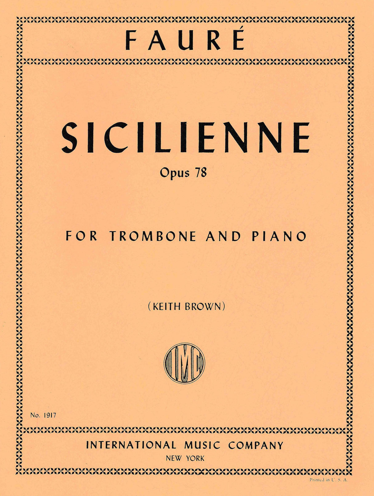 Fauré: Sicilienne, Op. 78 (arr. for trombone & piano)