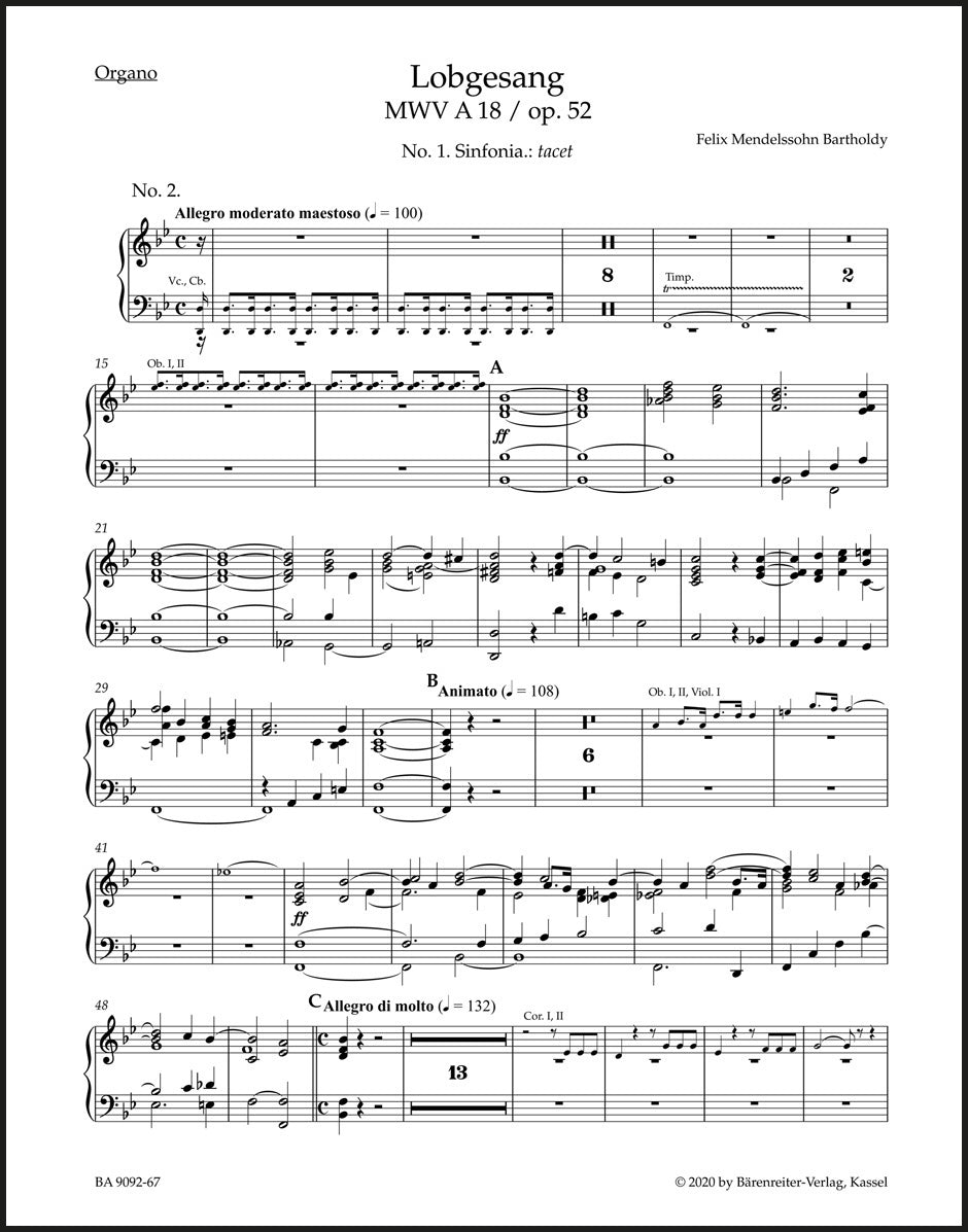Mendelssohn: Lobgesang, MWV A 18, Op. 52