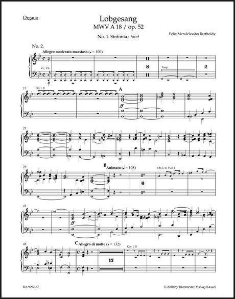 Mendelssohn: Lobgesang, MWV A 18, Op. 52