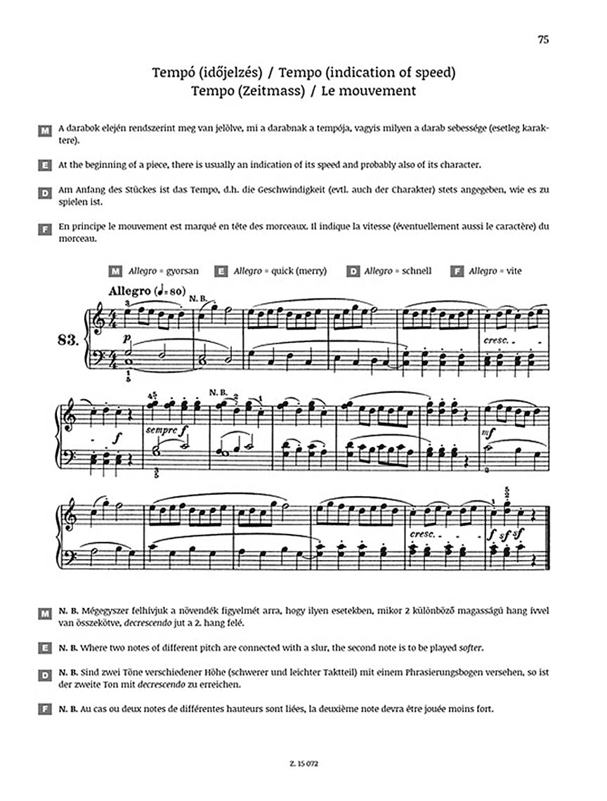 Bartók-Reschofsky: Piano Method
