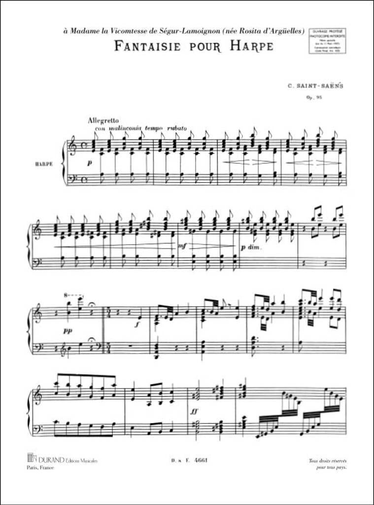 Saint-Saëns: Fantaisie, Op. 95