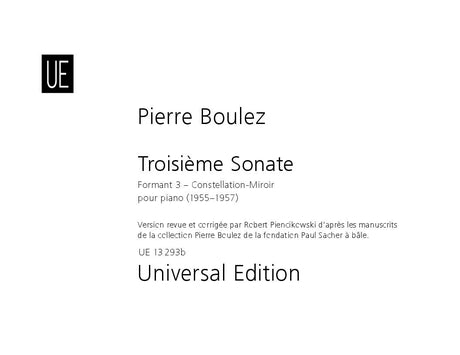 Boulez: Piano Sonata No. 3