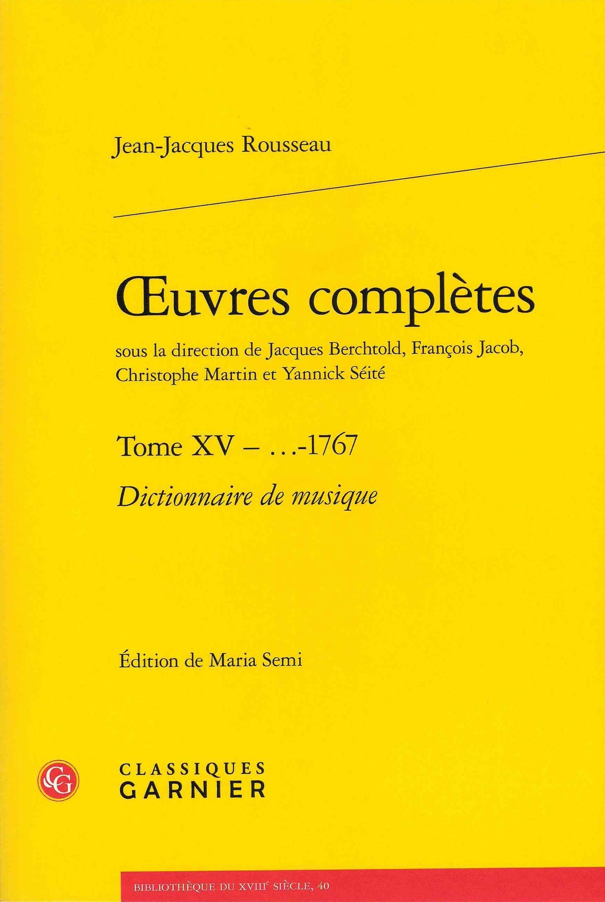Rousseau: Dictionnaire de musique