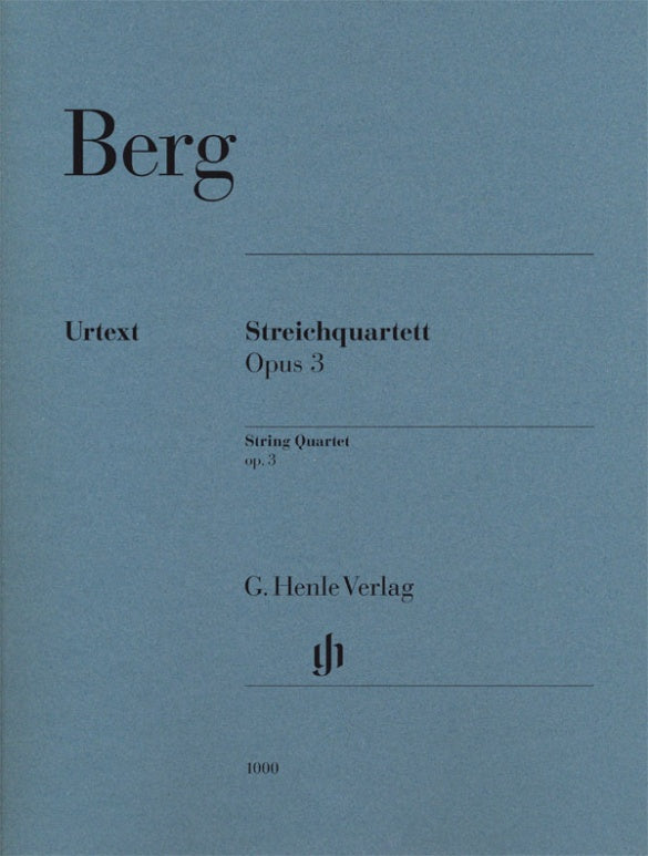 Berg: String Quartet, Op. 3 – Ficks Music