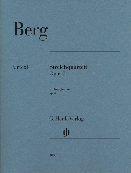 Berg: String Quartet, Op. 3 – Ficks Music