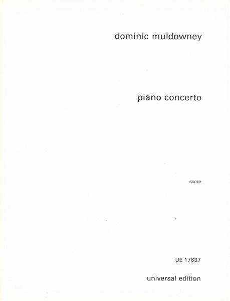 Muldowney: Piano Concerto