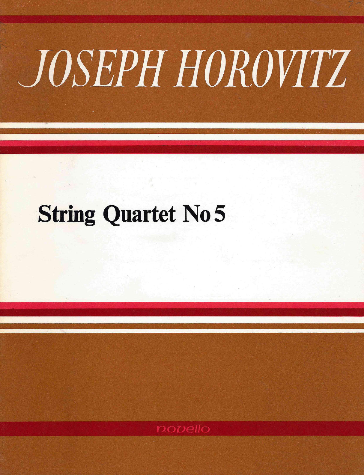Horovitz: String Quartet No. 5