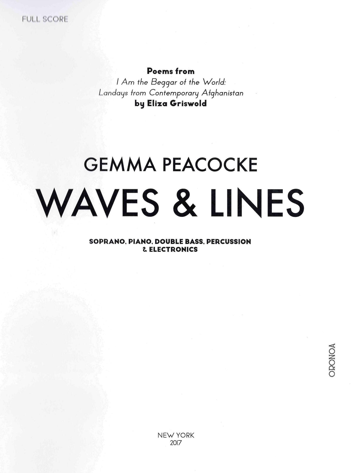Peacocke: Waves & Lines